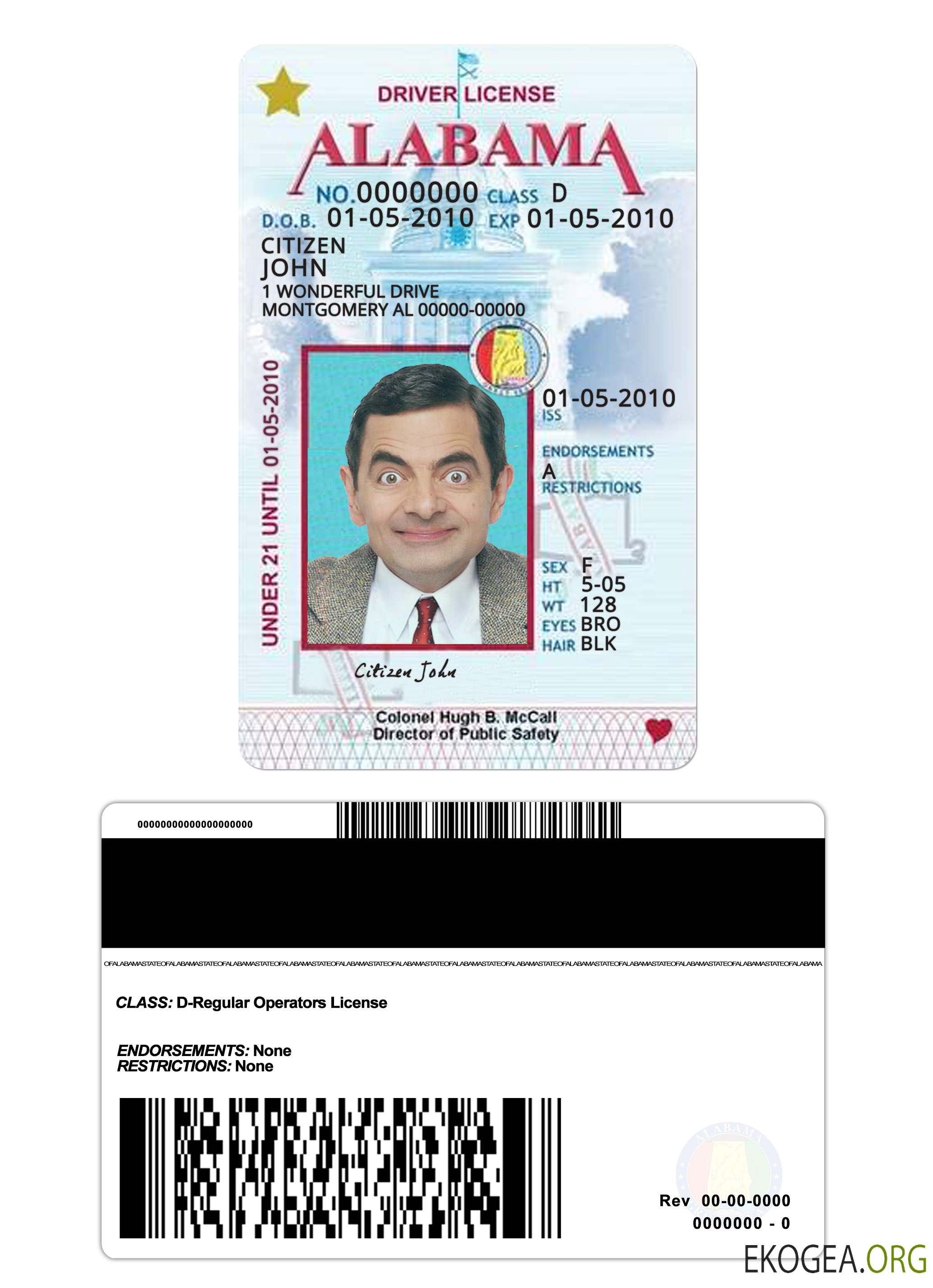 USA Alabama driving license under 21